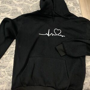 black heart beat sweater
